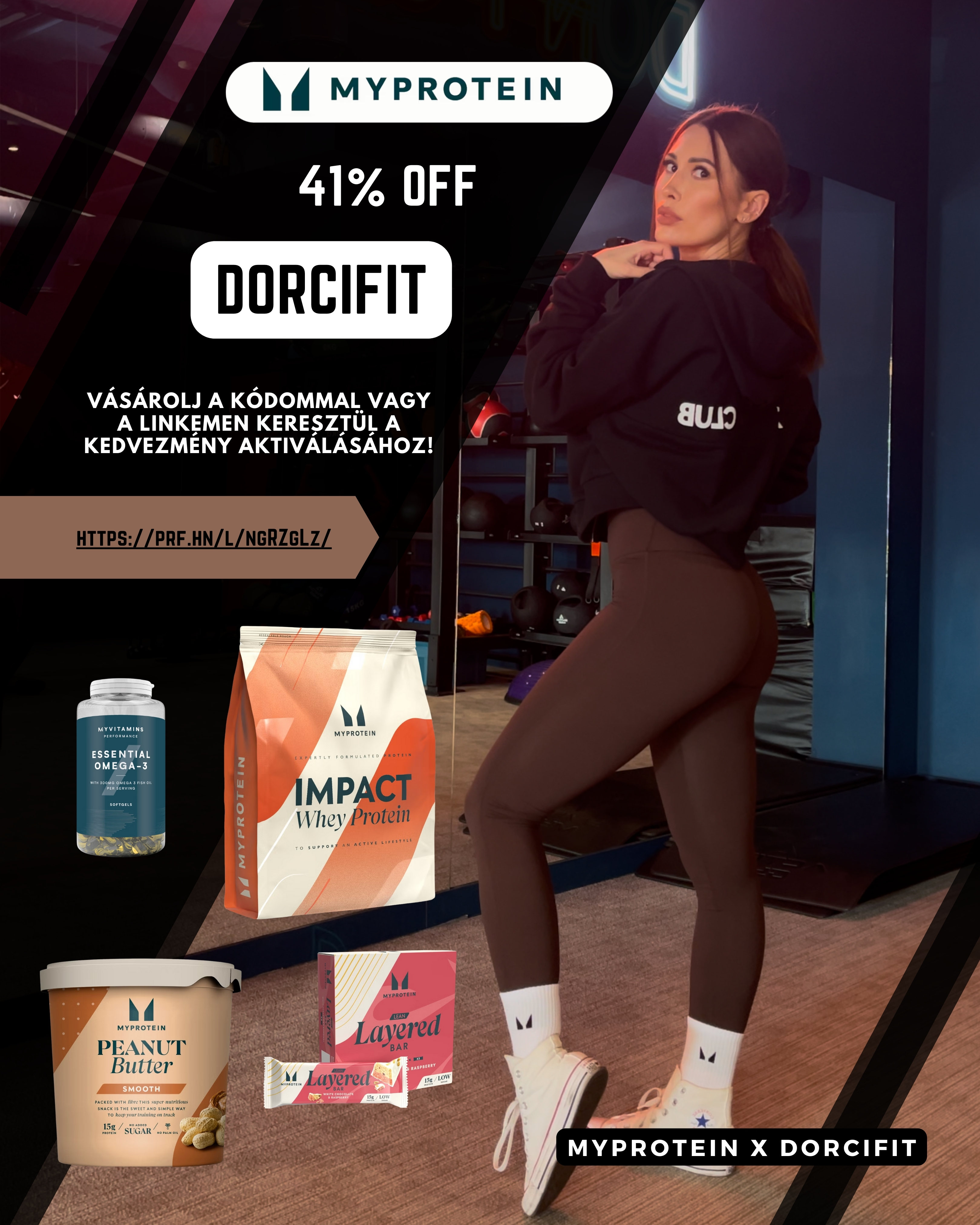 MyProtein Exkluzív 41% kedvezmény a DORCIFIT kóddal